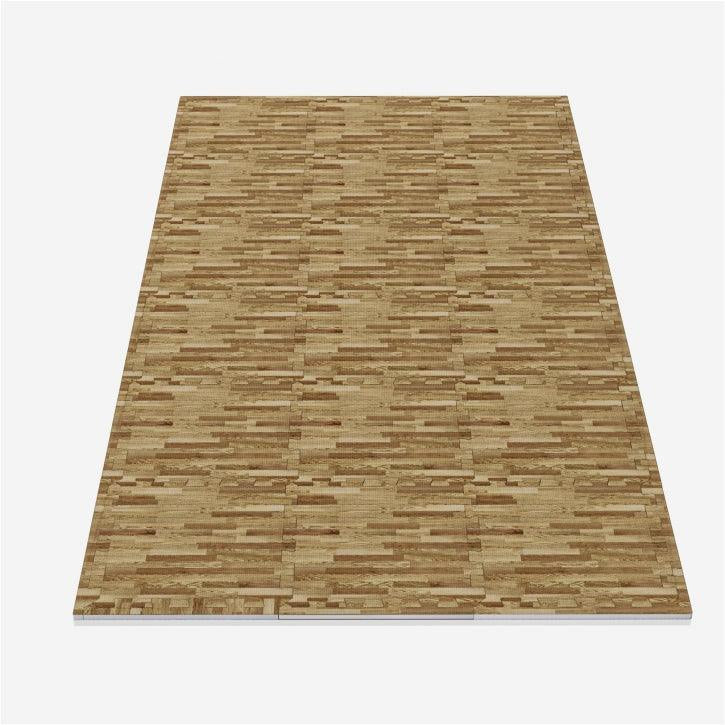 EVA aizsargpaklājs 18 daļas + malu daļas 30 x 30 cm, koka raksts