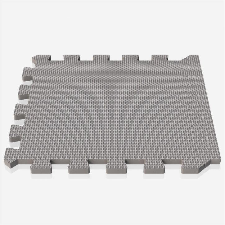 EVA aizsargpaklājs 18 daļas + malu daļas 30 x 30 cm, pelēks