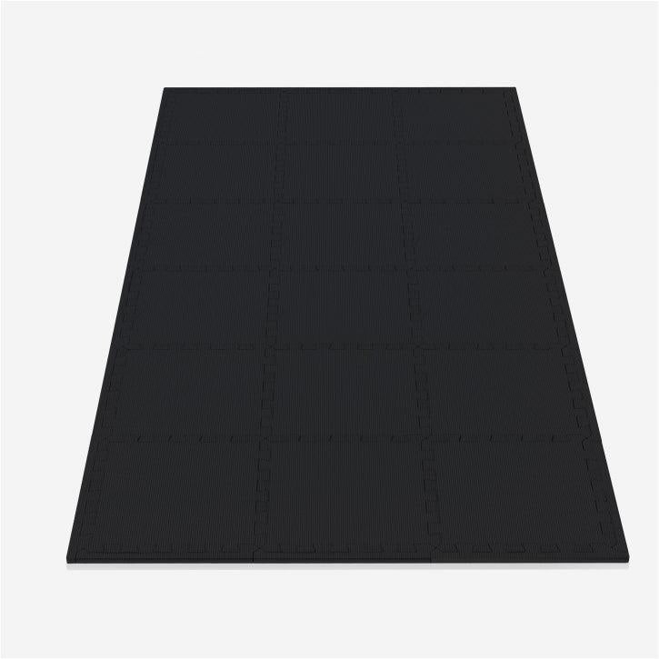 EVA aizsargpaklājs 18 daļas + malu daļas 30 x 30 cm, melns