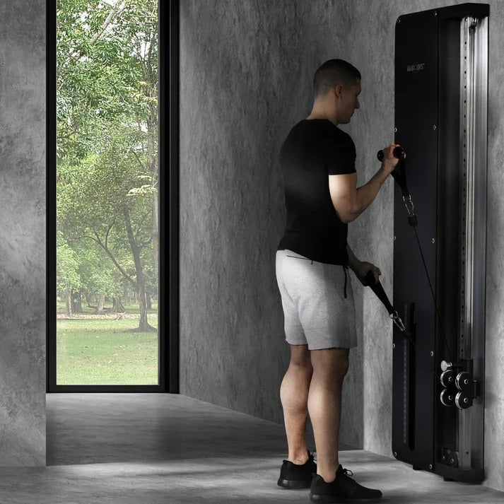SmartGym H1 sienas troses trenažieris ar 60 kg svaru bloku