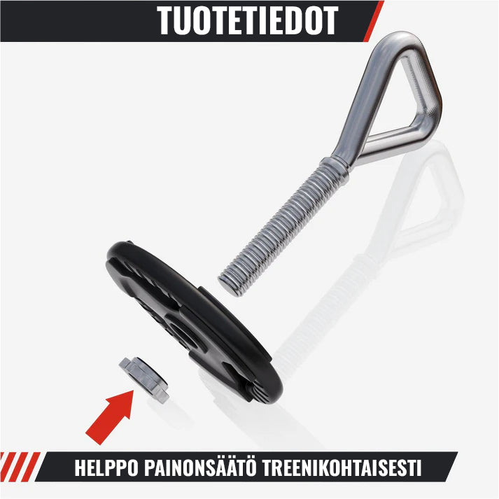 Regulējams kettlebell rokturis svaru diskiem, max 50 kg