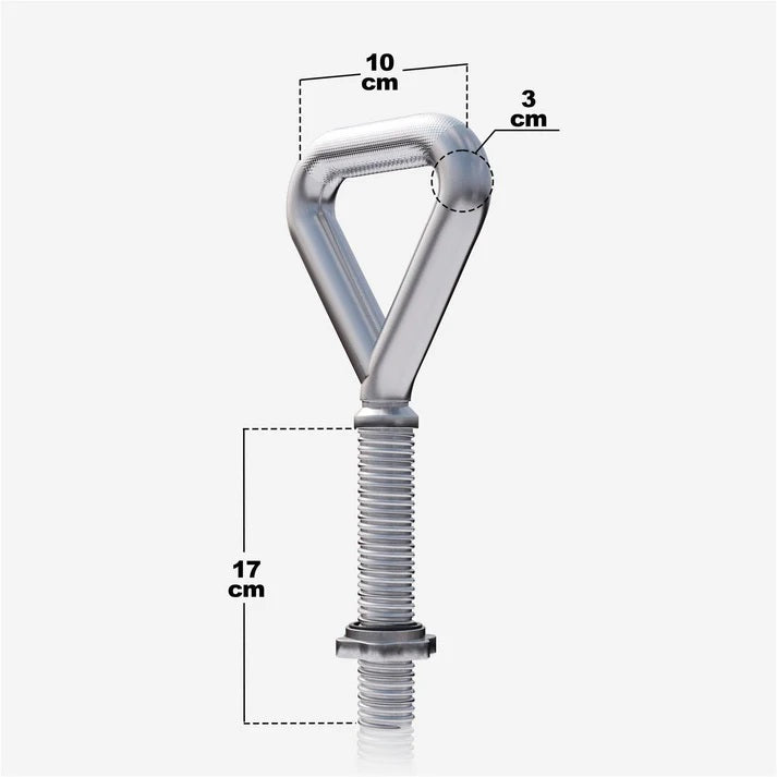Regulējams kettlebell rokturis svaru diskiem, max 50 kg