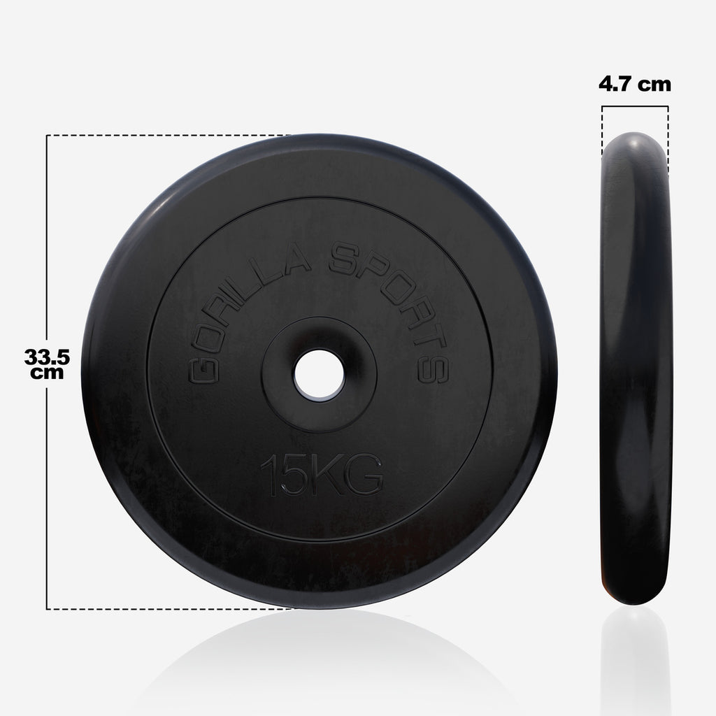 Ar gumiju pārklāts svaru disks 15 kg 30 mm