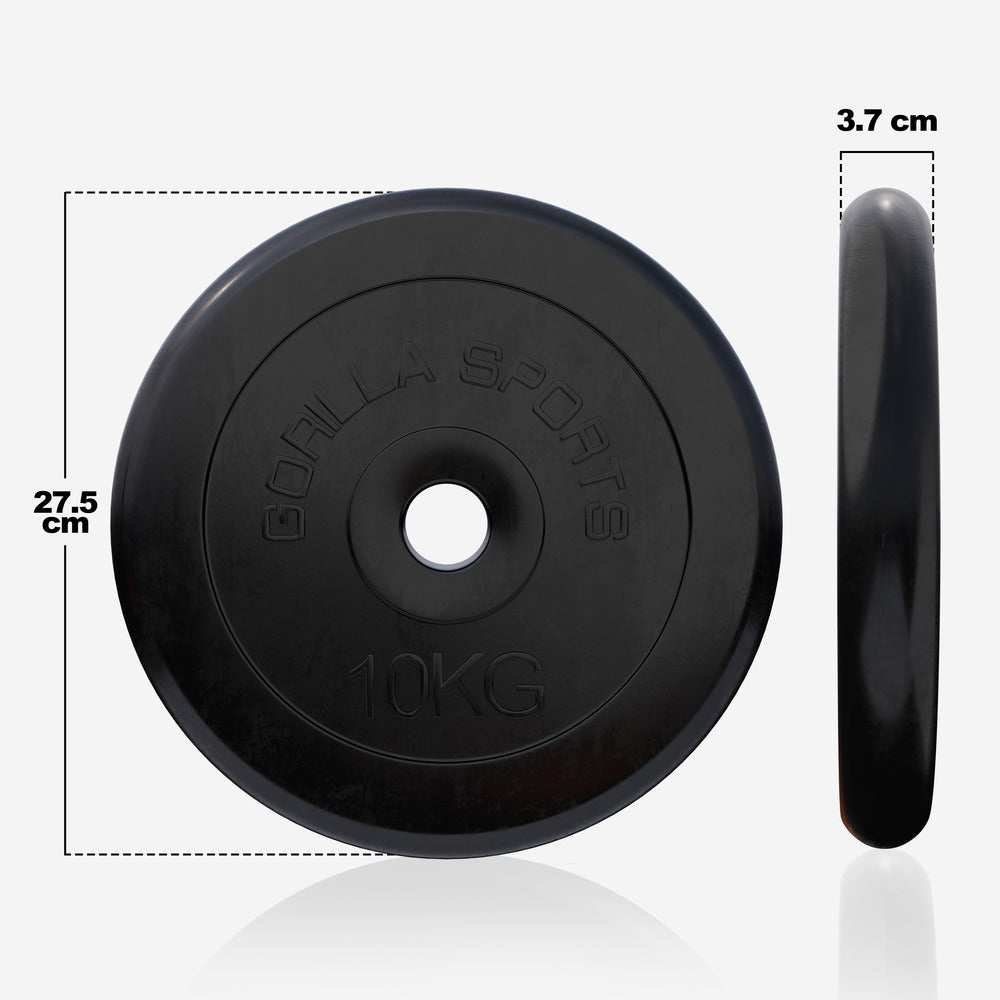 Ar gumiju pārklāts svaru disks 10 kg 30 mm