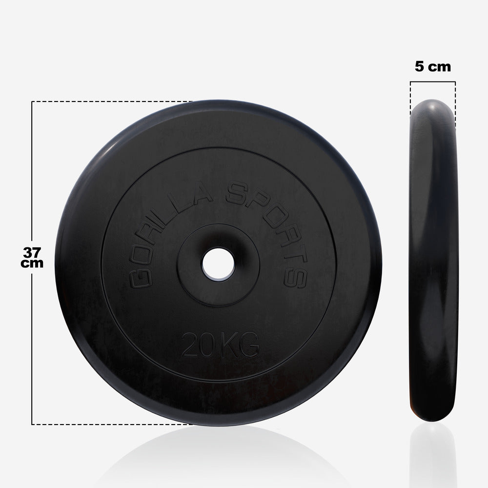 Ar gumiju pārklāts svaru disks 20 kg, 30 mm