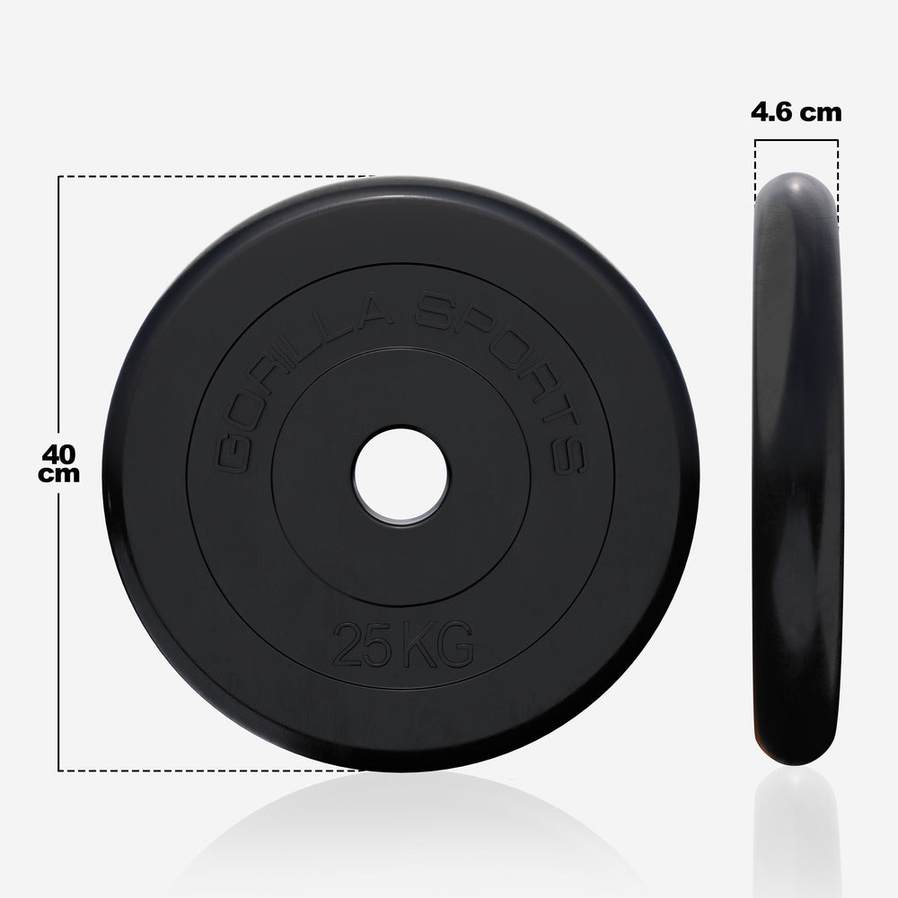 Ar gumiju pārklāts svaru disks 25 kg 30 mm