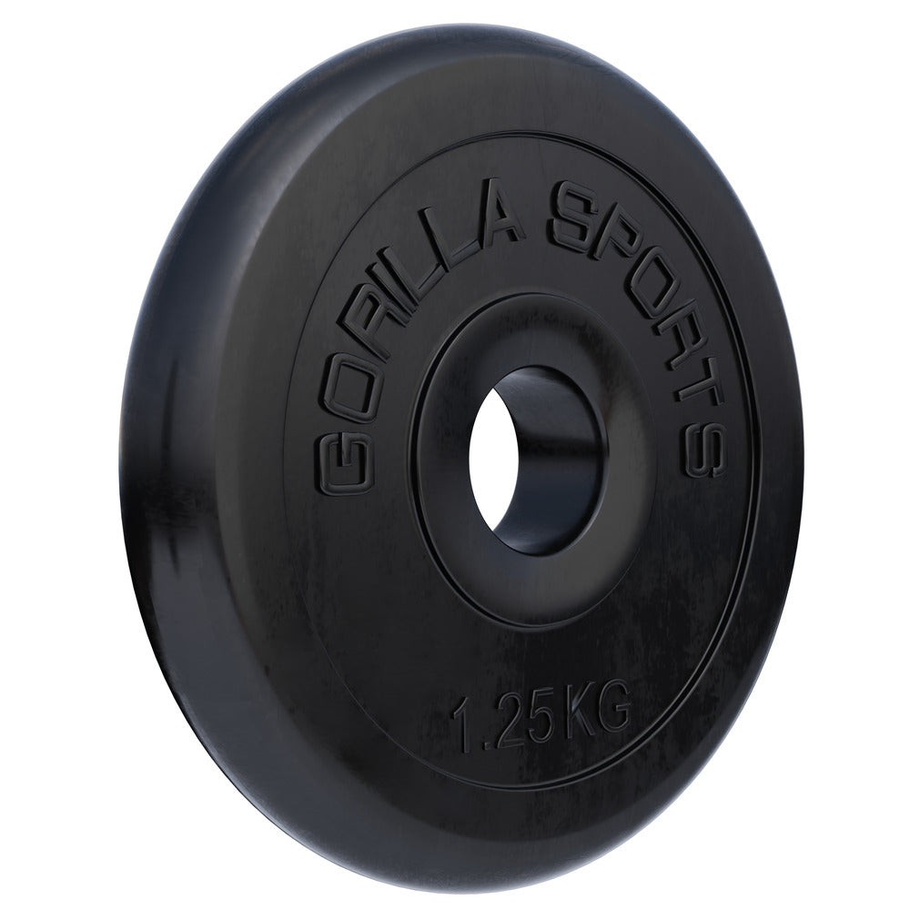 Gumijas svaru diski 30 mm, 2 x 1,25 kg + 2 x 2,5 kg + 4 x 5 kg