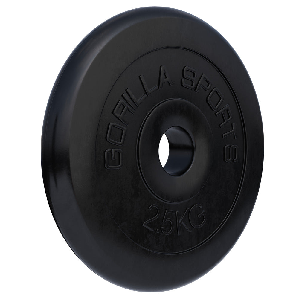 Gumijas svaru diski 30 mm, 2 x 1,25 kg + 2 x 2,5 kg + 4 x 5 kg