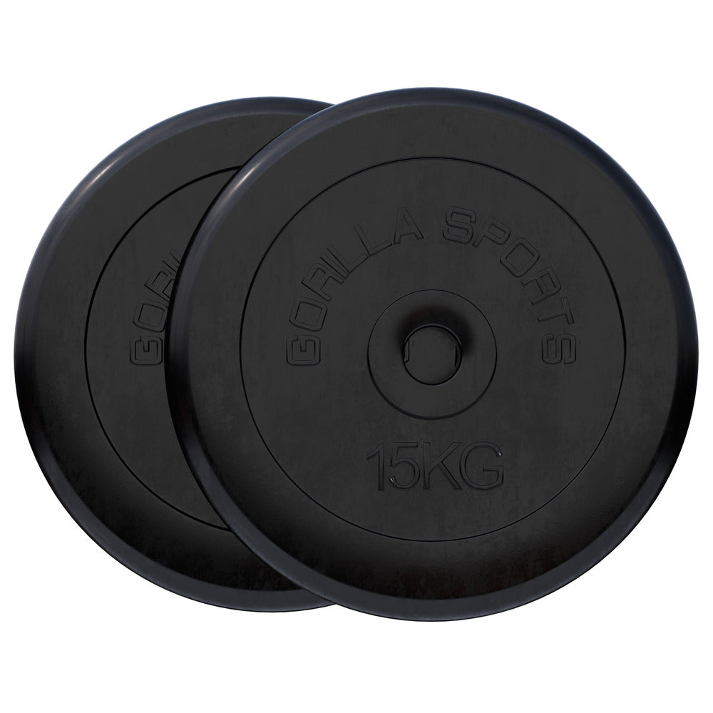 Svaru diski ar gumijas pārklājumu 2 x 15 kg 30 mm