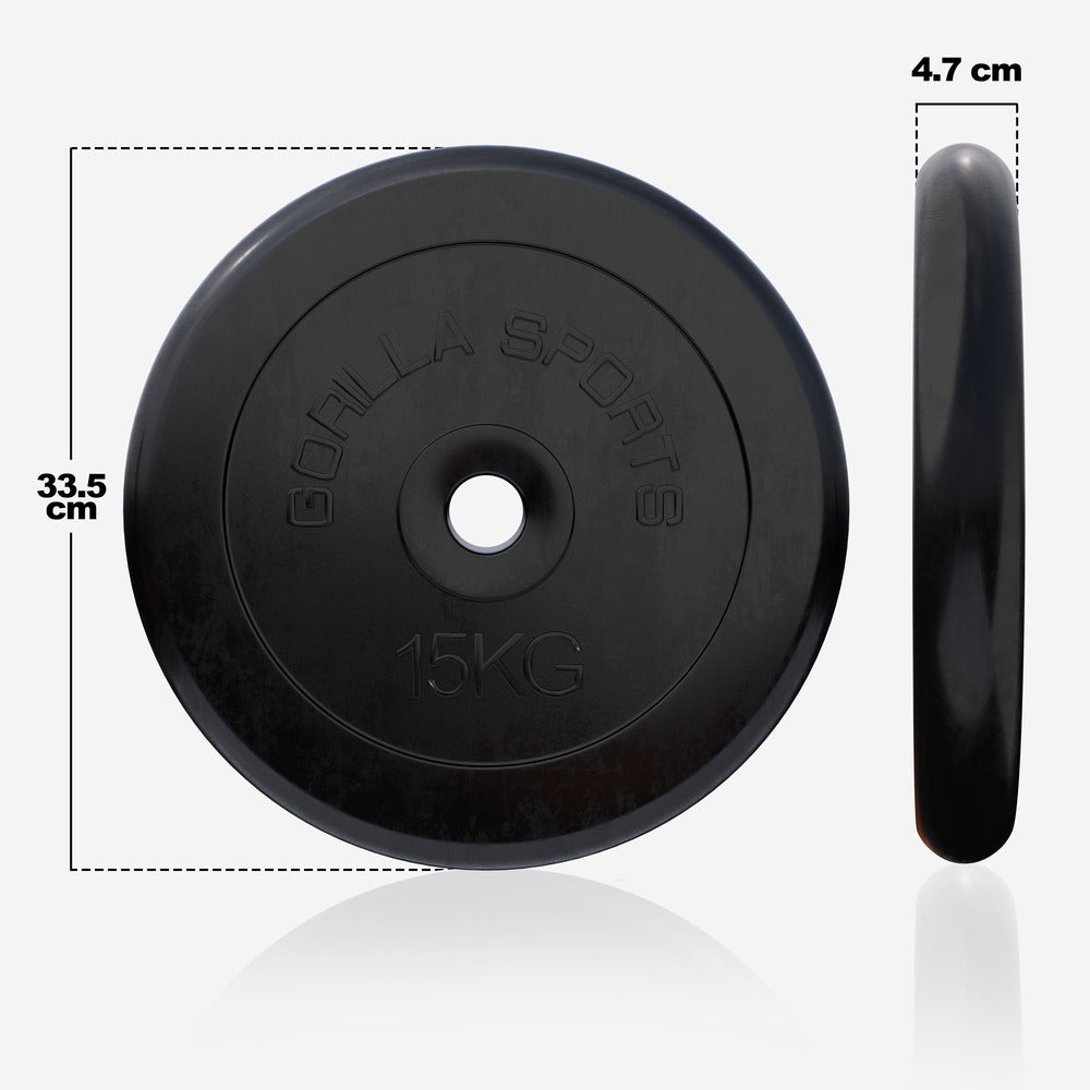 Svaru diski ar gumijas pārklājumu 2 x 15 kg 30 mm