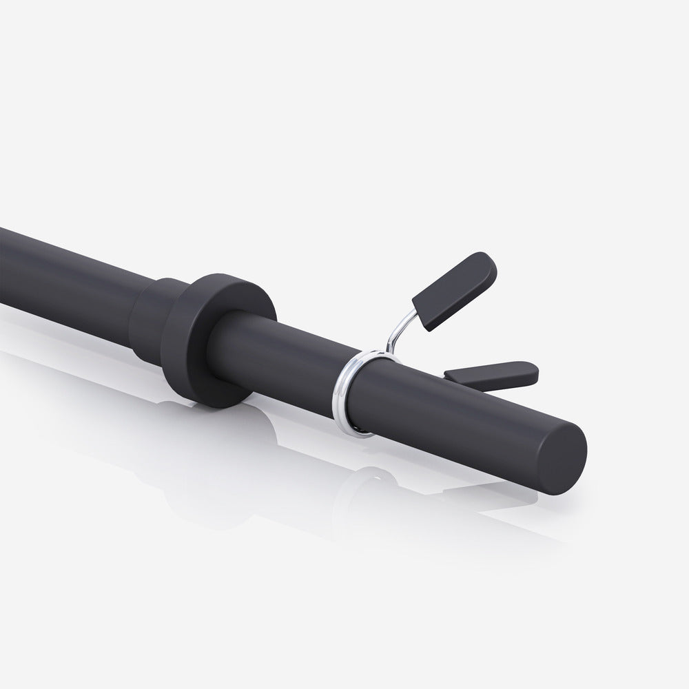 Aerobika/pump stienis 130 cm – ar atsperu fiksatoriem, melns