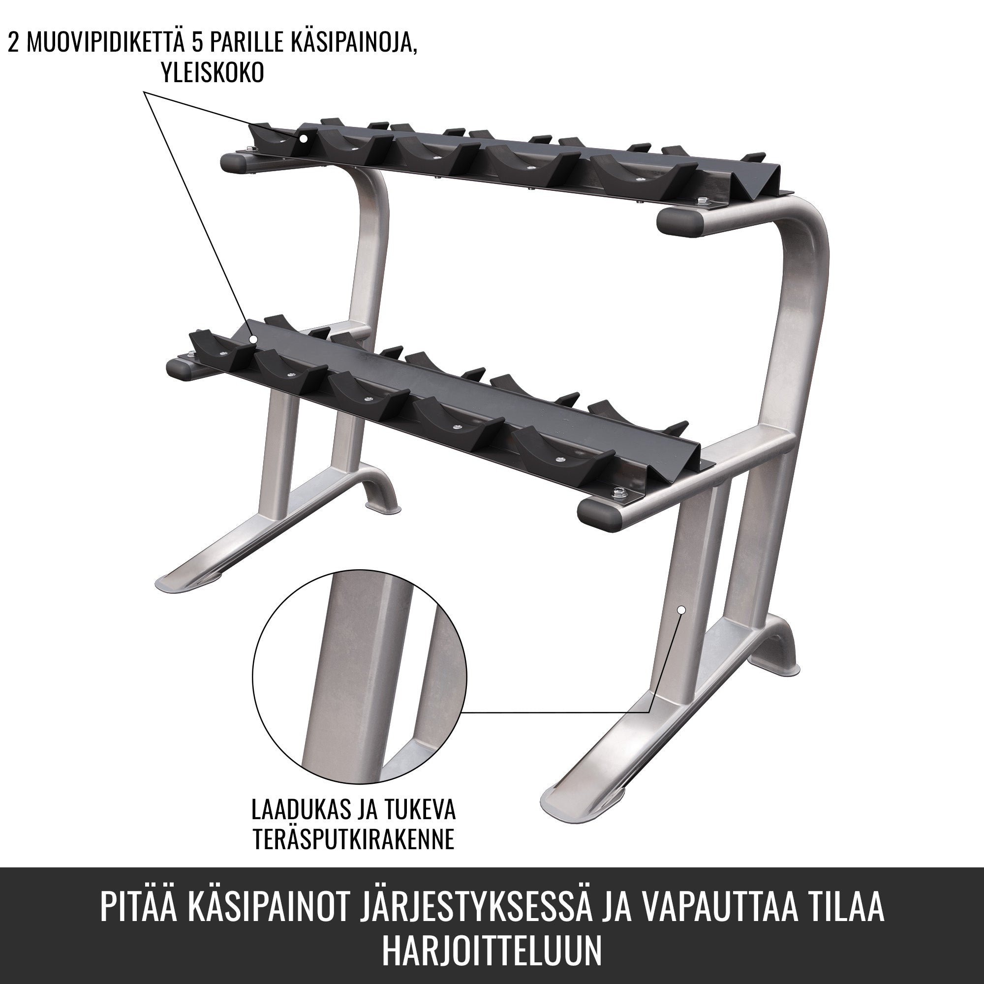 Pro sērijas 2 līmeņu hanteļu statīvs