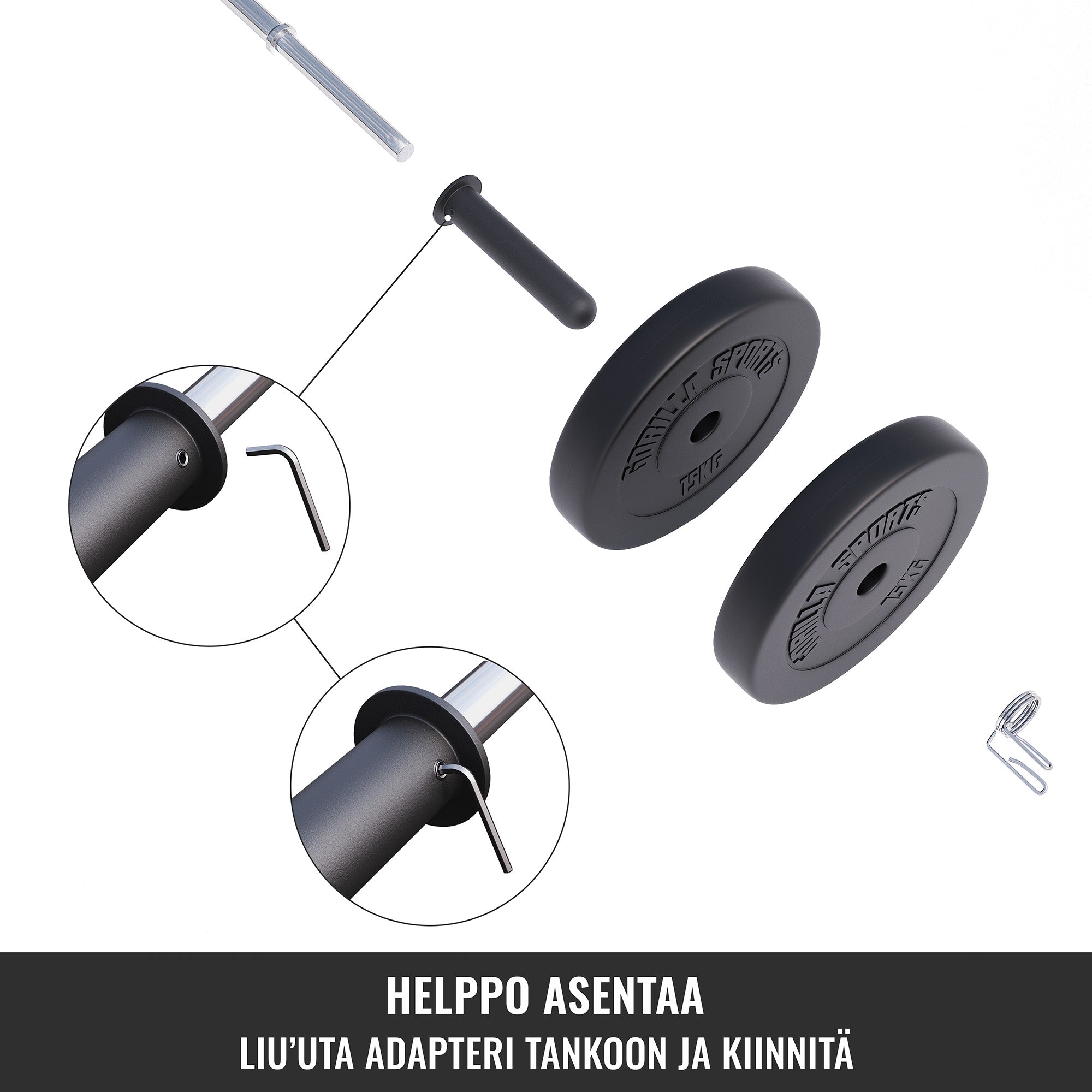 Svaru stieņa adapteri 50 mm svariem 2 gab.