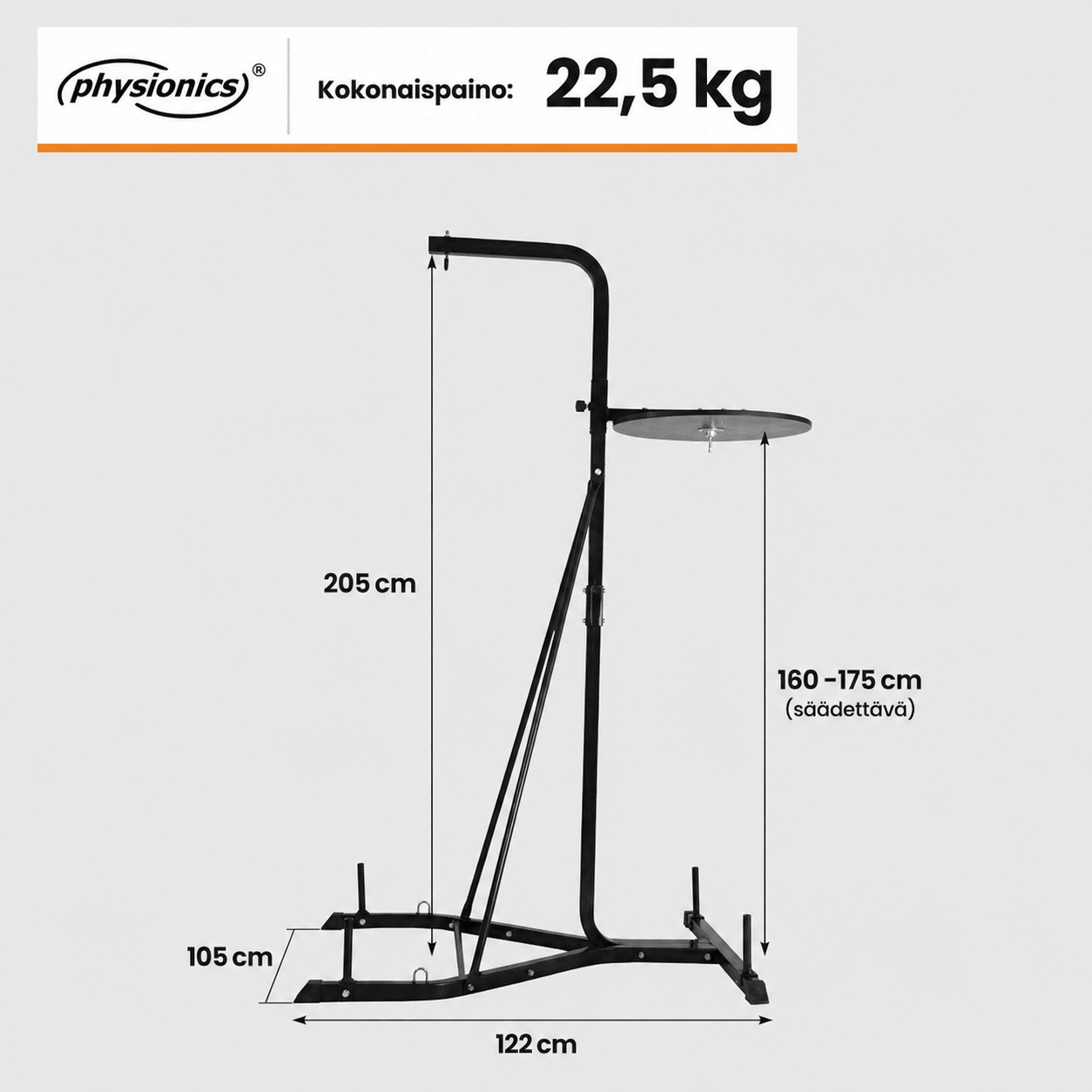 2-in-1 boksa maisa statīvs ar platformu ātruma bumbai