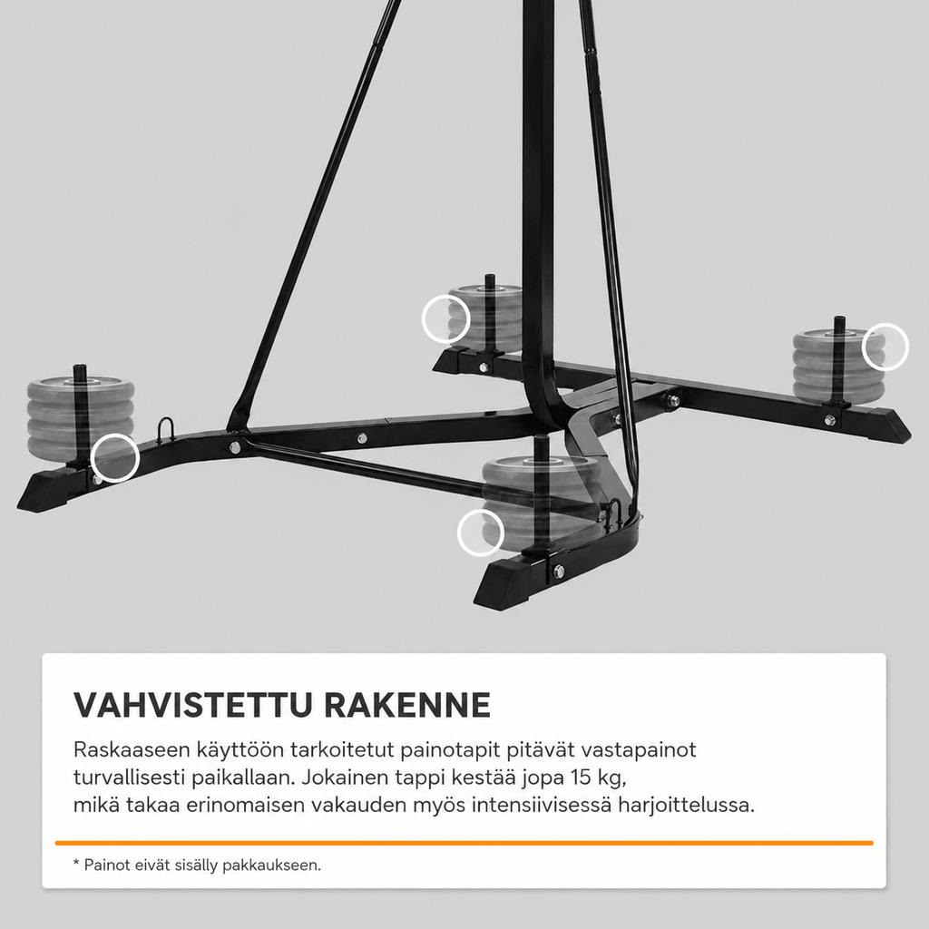 2-in-1 boksa maisa statīvs ar platformu ātruma bumbai