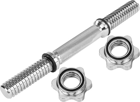 Hanteles stienis 35 cm ar vītņotiem fiksatoriem, 30 mm