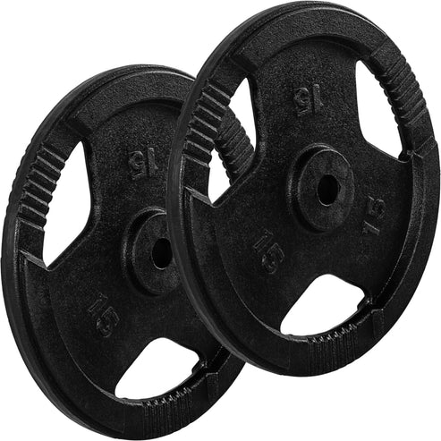 Čuguna Tri Grip svaru diski 30/31 mm, 2–30 kg