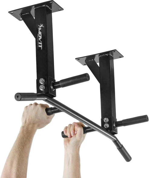 Griestu pievilkšanās stienis 350 kg, vairāku satvērienu modelis – melns/balts