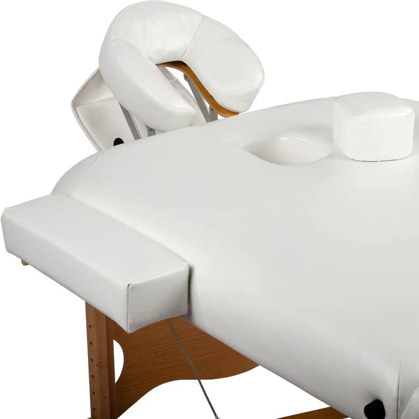 Salokāms masāžas galds 80 cm – melns/balts