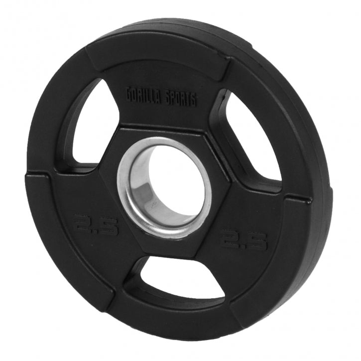 Olimpiskais svaru disks 2,5 kg ar rokturiem