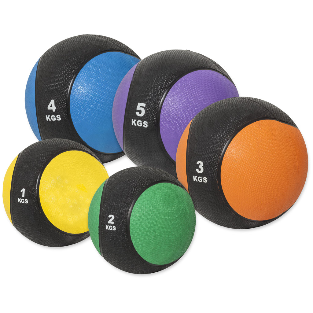 Medicīnas bumba 1–10 kg ar gumijas virsmu