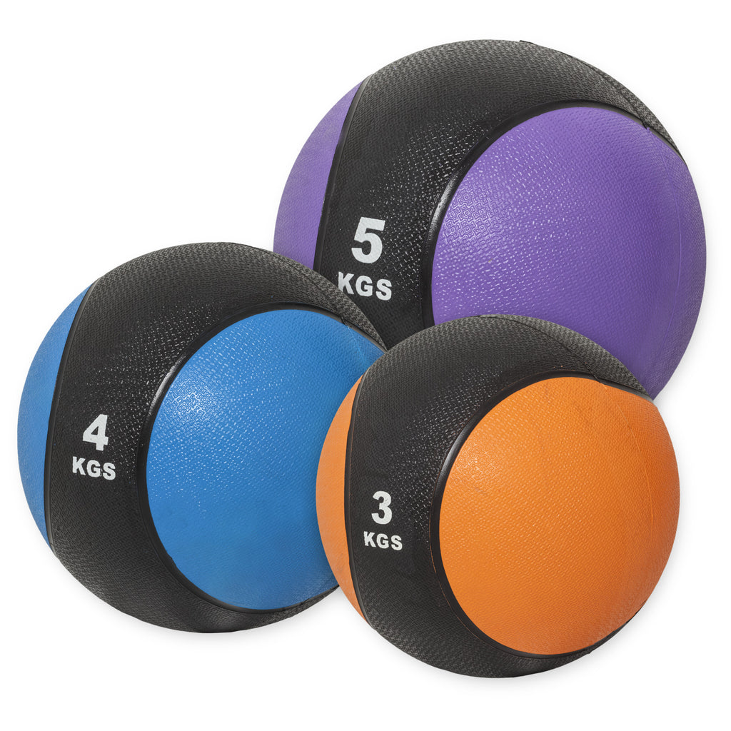 Medicīnas bumba 1–10 kg ar gumijas virsmu