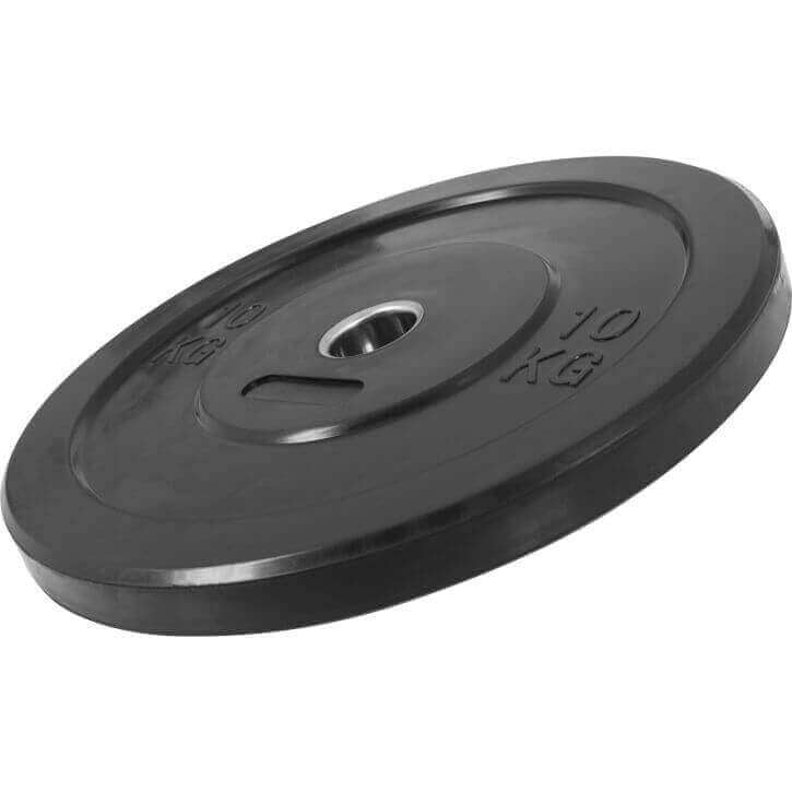 Bumper svaru disks 10 kg, 50 mm no blīvas gumijas