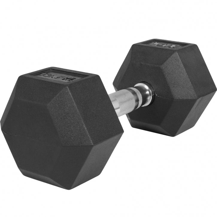 Hex hantele 2-50 kg ar gumijas pārklājumu