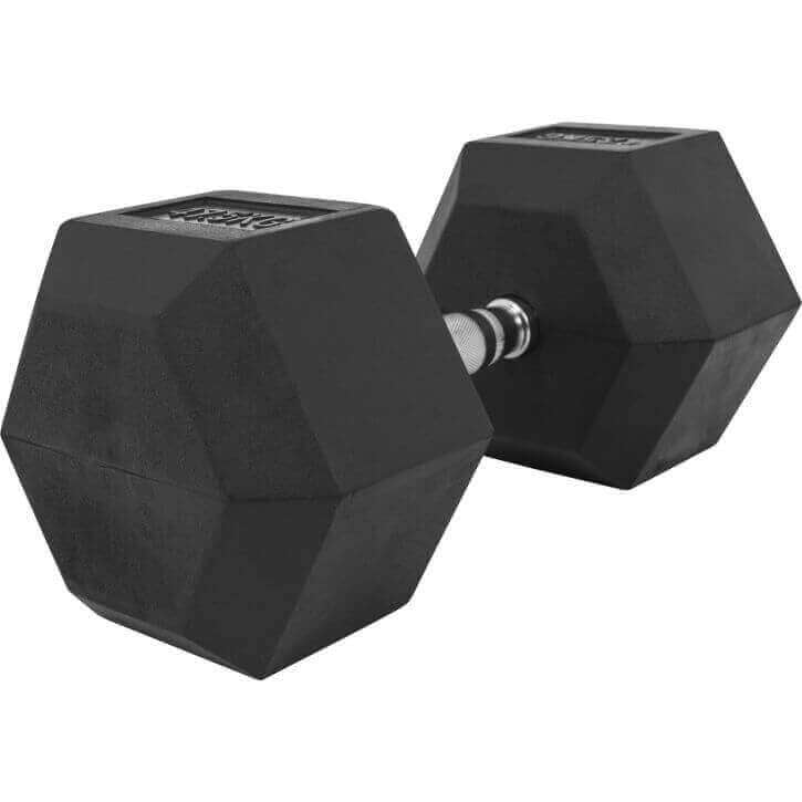 Hex hantele 2-50 kg ar gumijas pārklājumu