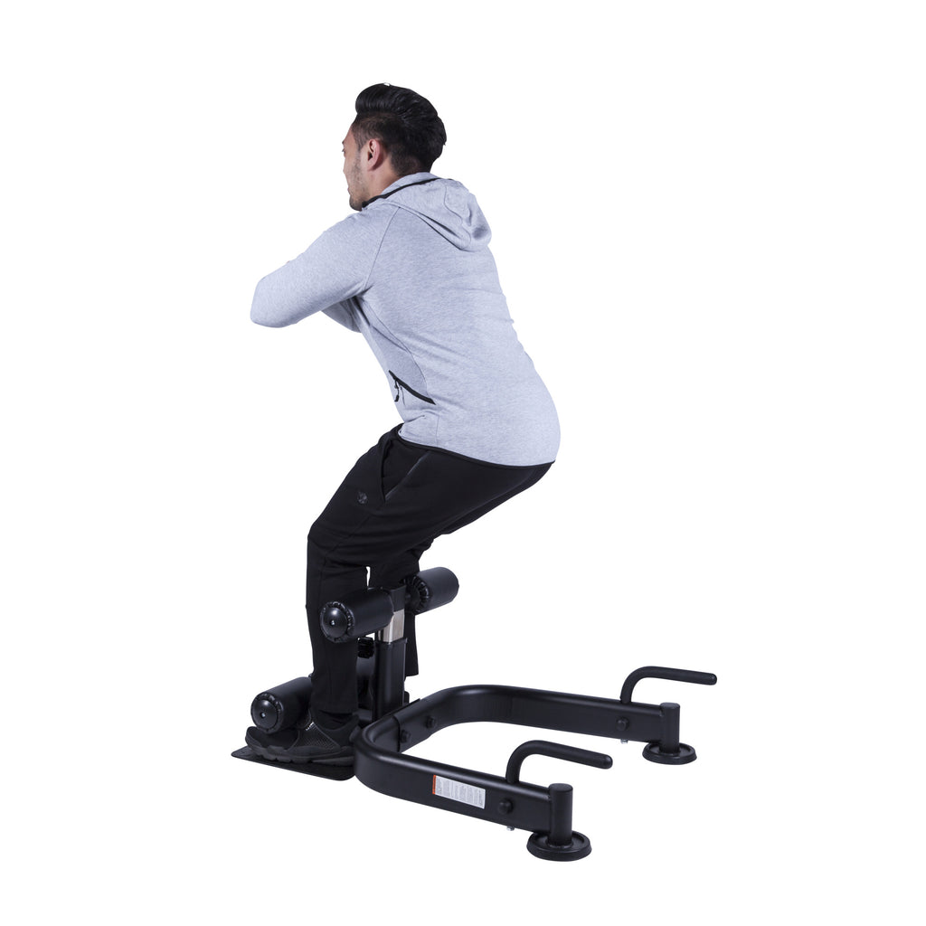 PRO Sissy Squat sols ar atspiešanās rokturiem