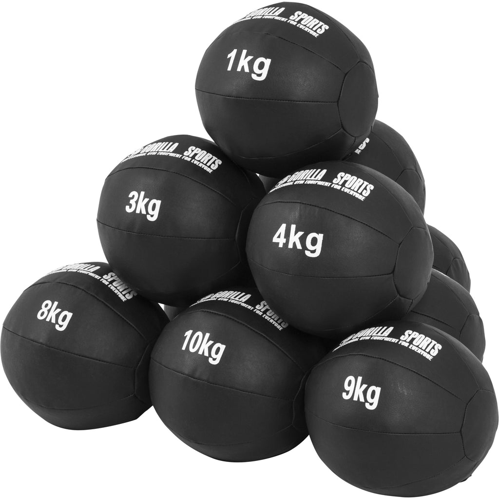 Wall Ball medicīnas bumbu komplekts 55 kg 1–10 kg