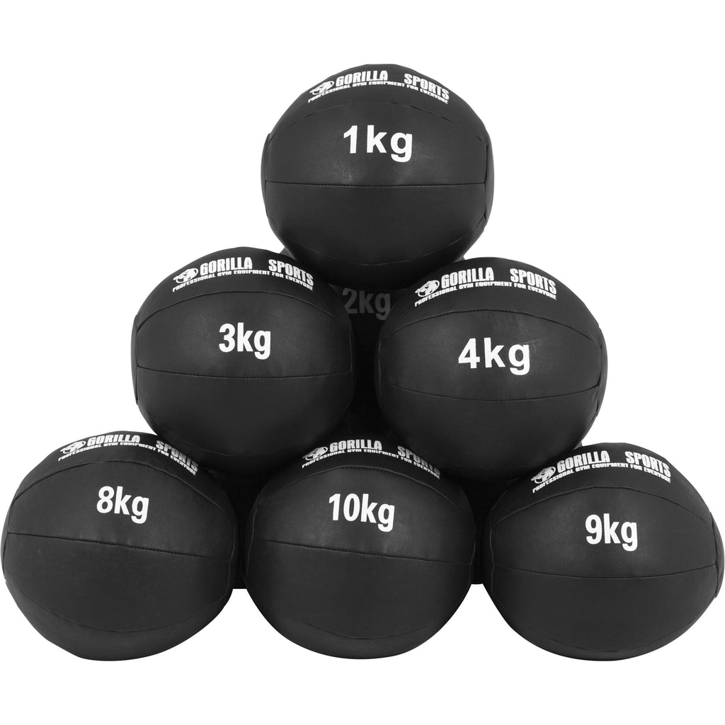 Wall Ball medicīnas bumbu komplekts 55 kg 1–10 kg