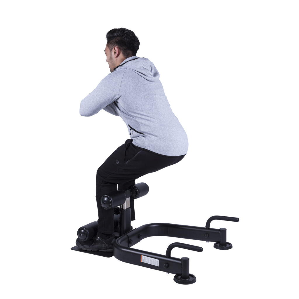 PRO Sissy Squat sols ar atspiešanās rokturiem