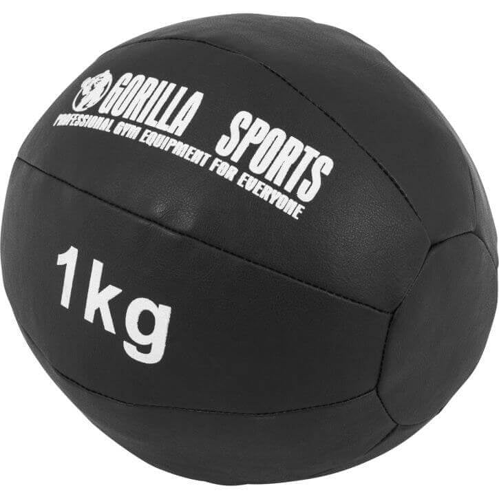 Wall Ball medicīnas bumba 1–10 kg, melns PU