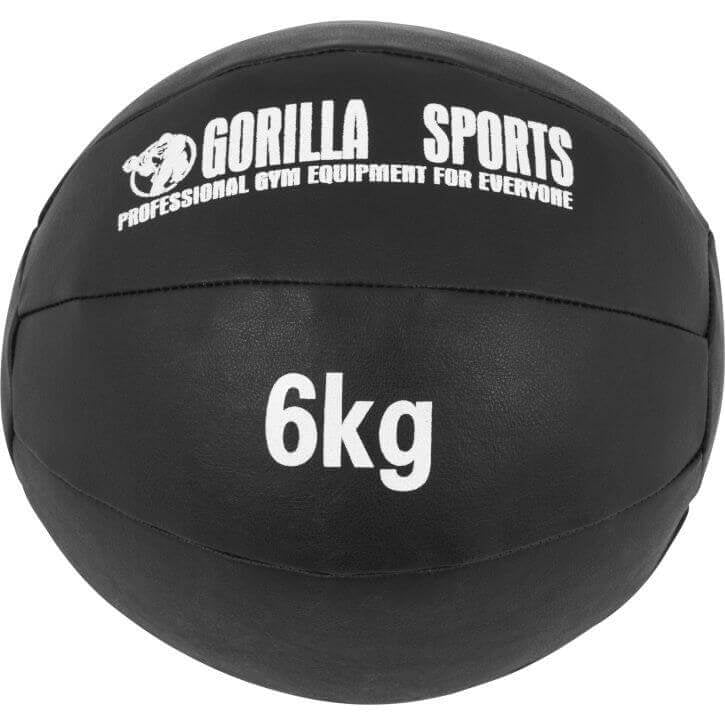 Wall Ball medicīnas bumba 1–10 kg, melns PU