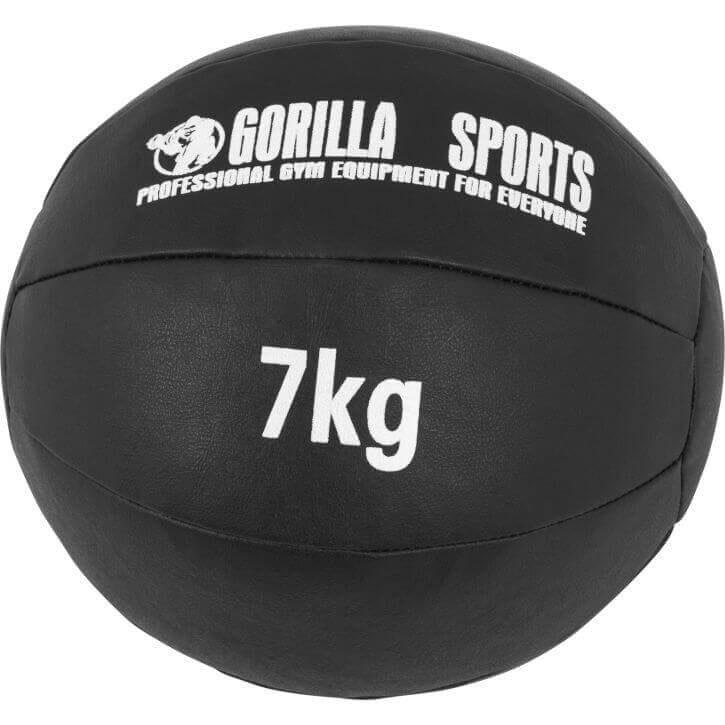 Wall Ball medicīnas bumba 1–10 kg, melns PU