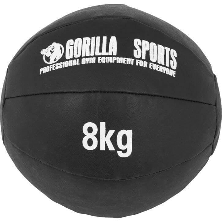 Wall Ball medicīnas bumba 1–10 kg, melns PU