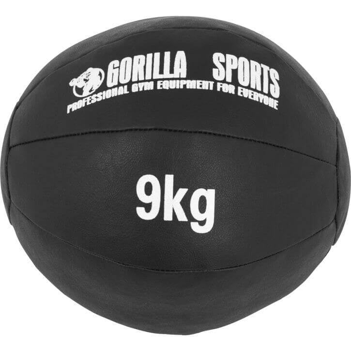Wall Ball medicīnas bumba 1–10 kg, melns PU