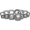 Čuguna kettlebell komplekts 144 kg, 4–32 kg, pelēks