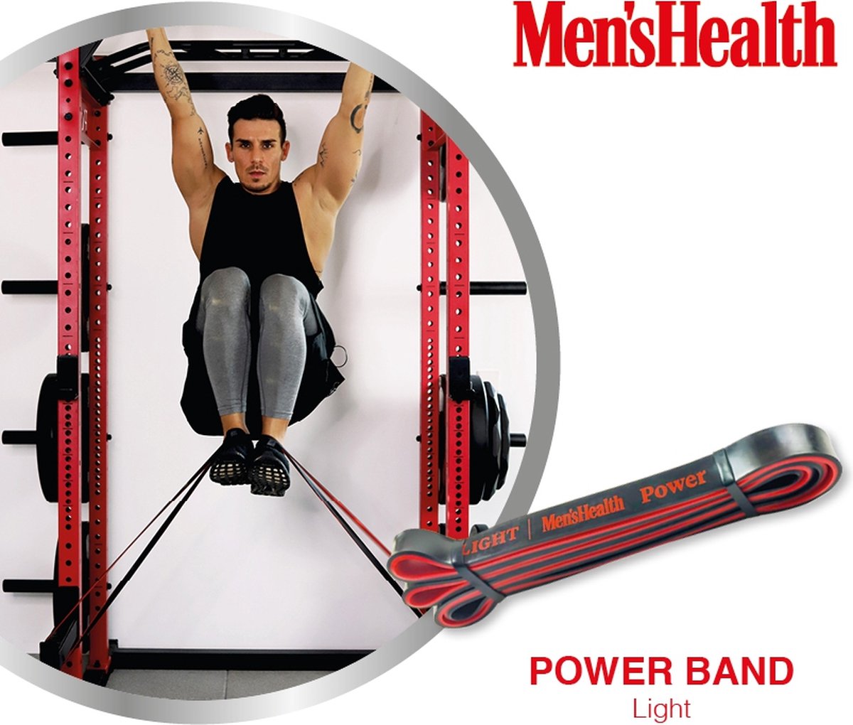Men's Health POWER vastuskuminauha, musta/punainen