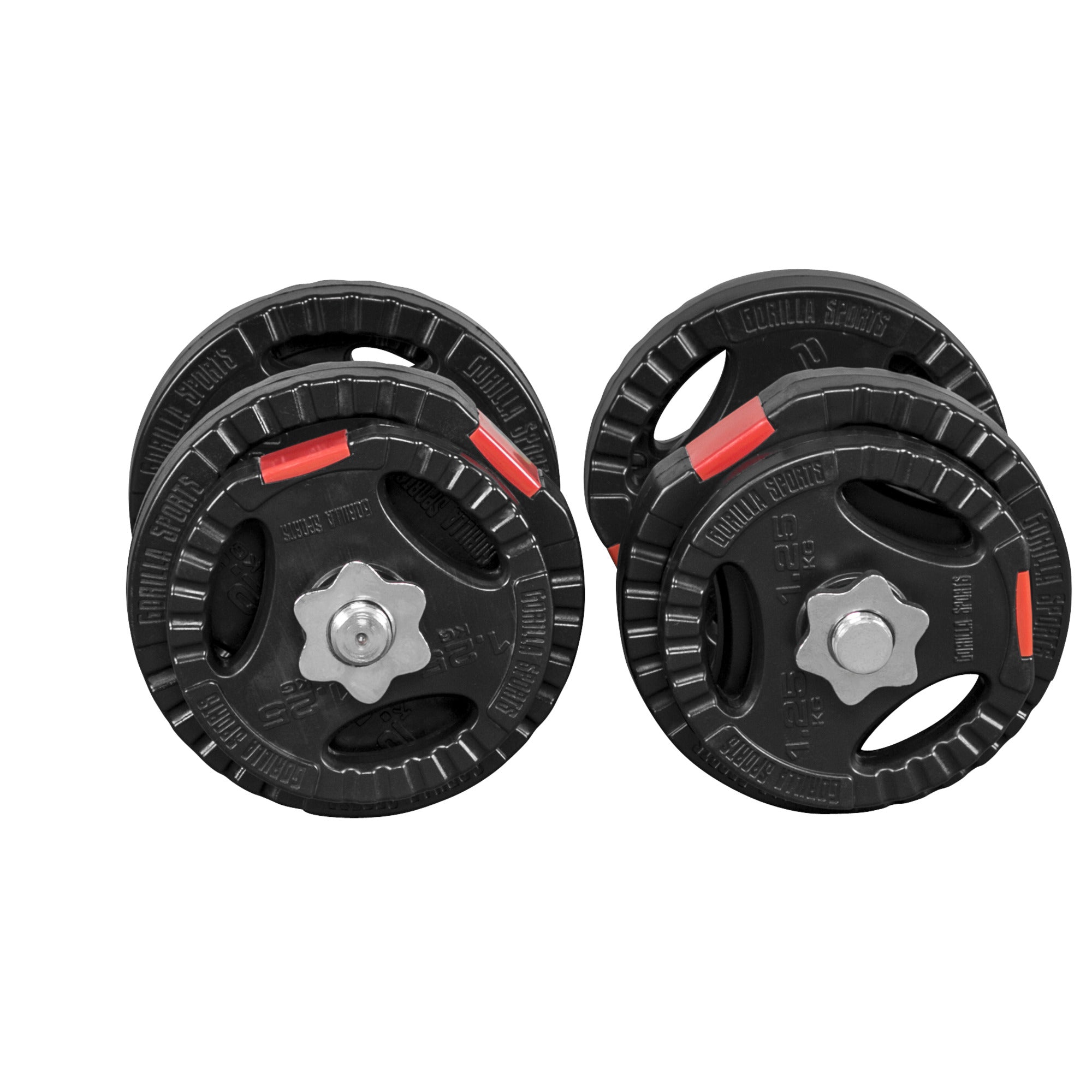 Tri Grip hanteļu komplekts 20 kg ar vītņotiem fiksatoriem