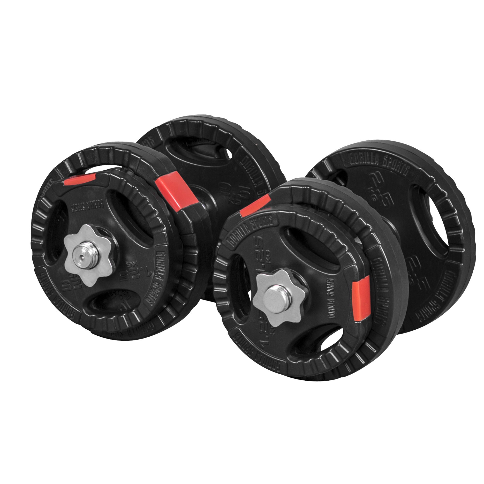 Tri Grip hanteļu komplekts 20 kg ar vītņotiem fiksatoriem