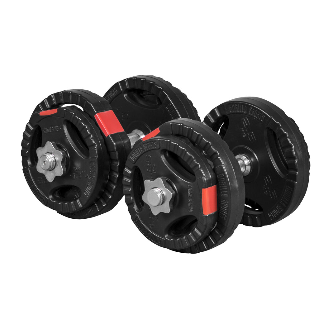 Tri Grip hanteļu komplekts 20 kg ar vītņotiem fiksatoriem
