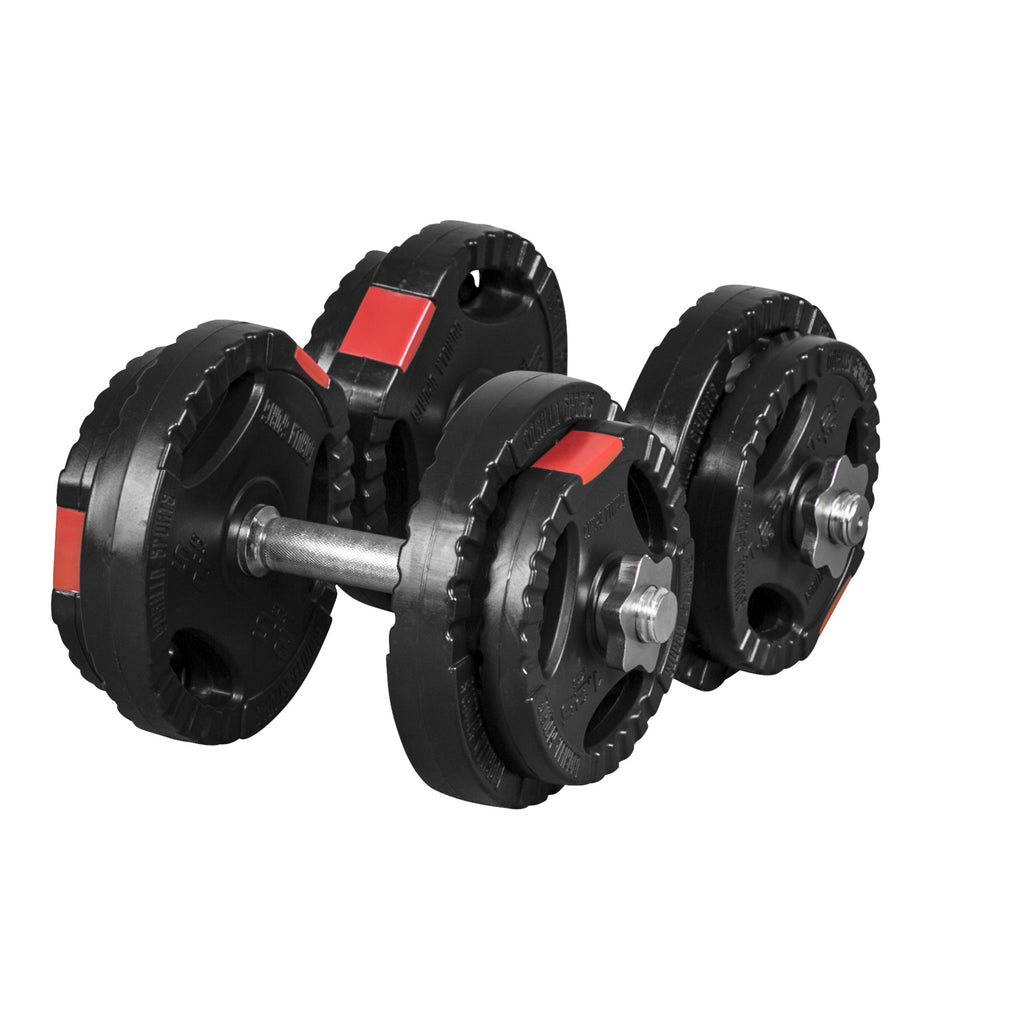 Tri Grip hanteļu komplekts 20 kg ar vītņotiem fiksatoriem