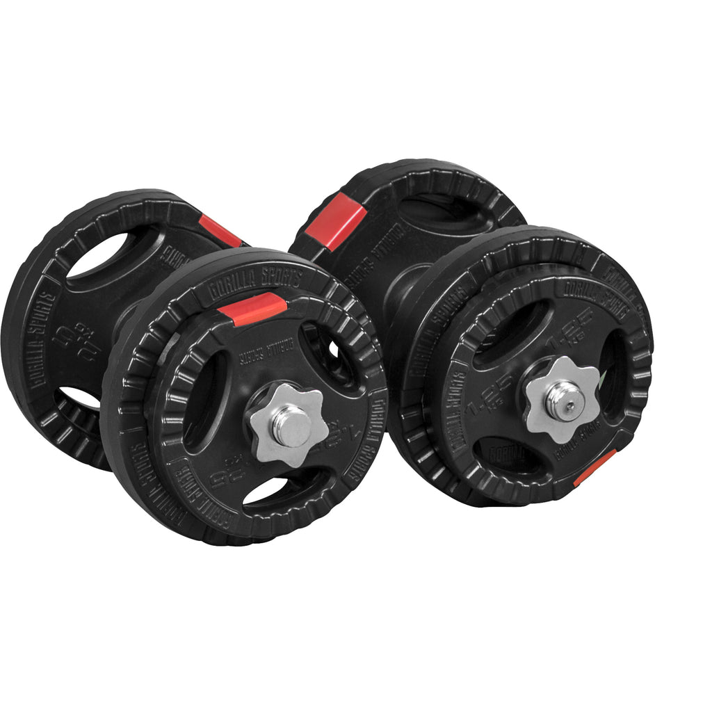 Tri Grip hanteļu komplekts 20 kg ar vītņotiem fiksatoriem