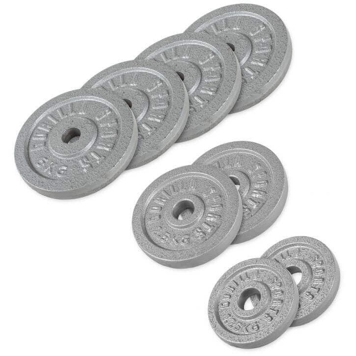 Čuguna svaru disku komplekts 27,5 kg 30 mm