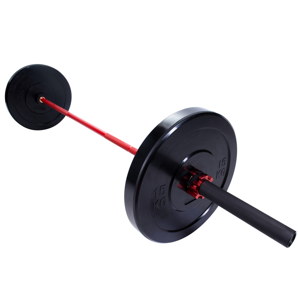Olimpiskais svaru stienis 220 cm 20 kg sarkans/melns