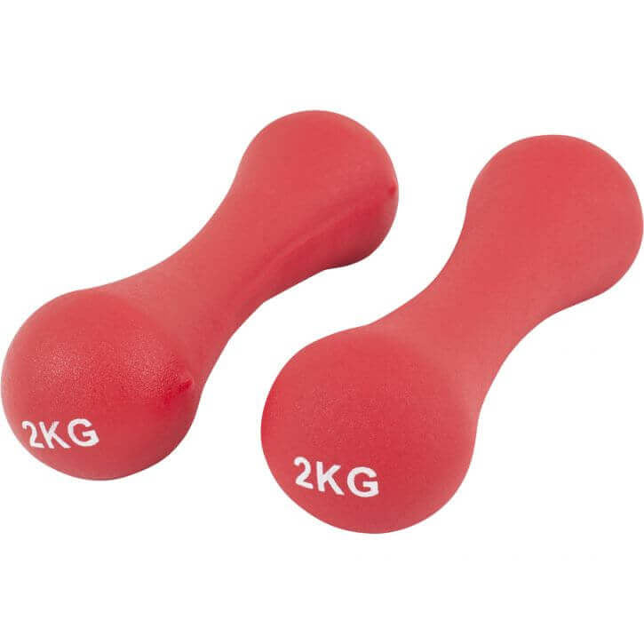 Neoprēna hanteļu komplekts 12 kg ar statīvu
