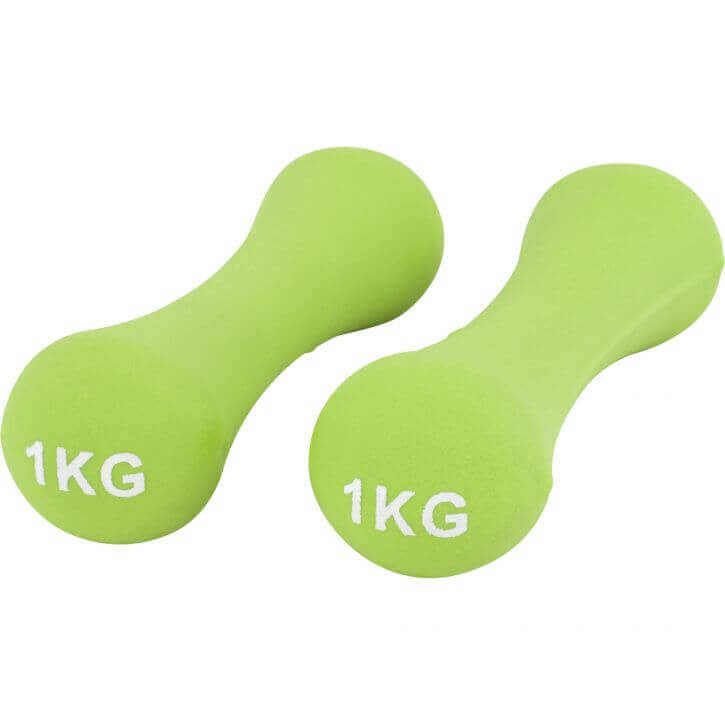 Neoprēna hanteļu komplekts 12 kg ar statīvu