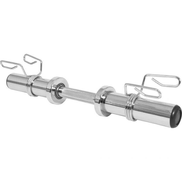 Hanteles stienis ar atsperu fiksatoriem 51 cm 50 mm svaru diskiem